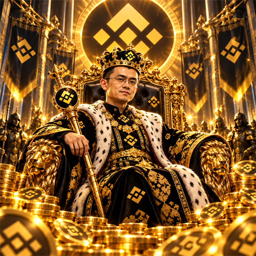币安皇帝 seated on the golden throne